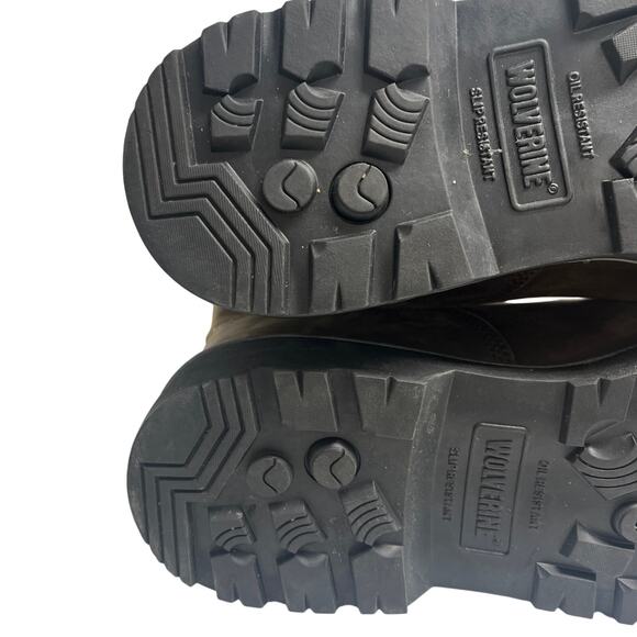 Wolverine Brown Leather Pull-On Work Boots Men’s 13 EW W10682 - Picture 6 of 16